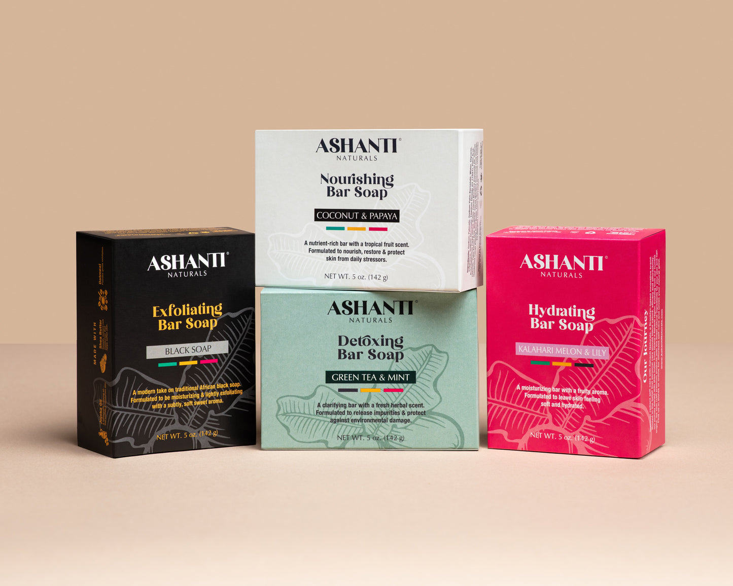 ASHANTI NATURALS Exfoliating Black Soap Bar
