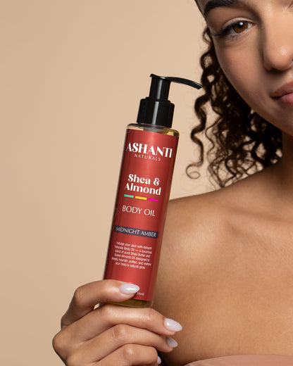 ASHANTI NATURALS Shea & Almond Body Oil - Midnight Amber